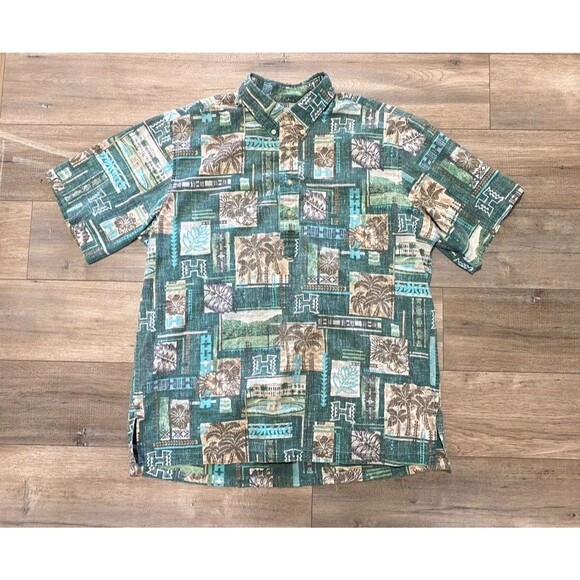Reyn Spooner University of Hawaii Mens XL Reverse Print Hawaiian Shirt
